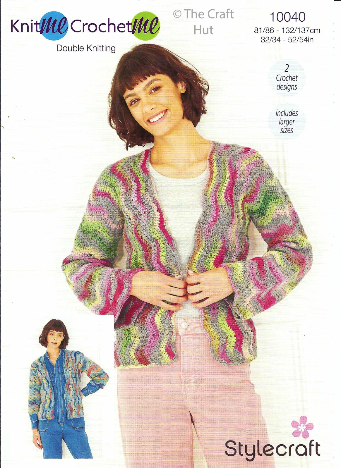 Crochet PATTERN ONLY Stylecraft Jackets Jacket 10040 New