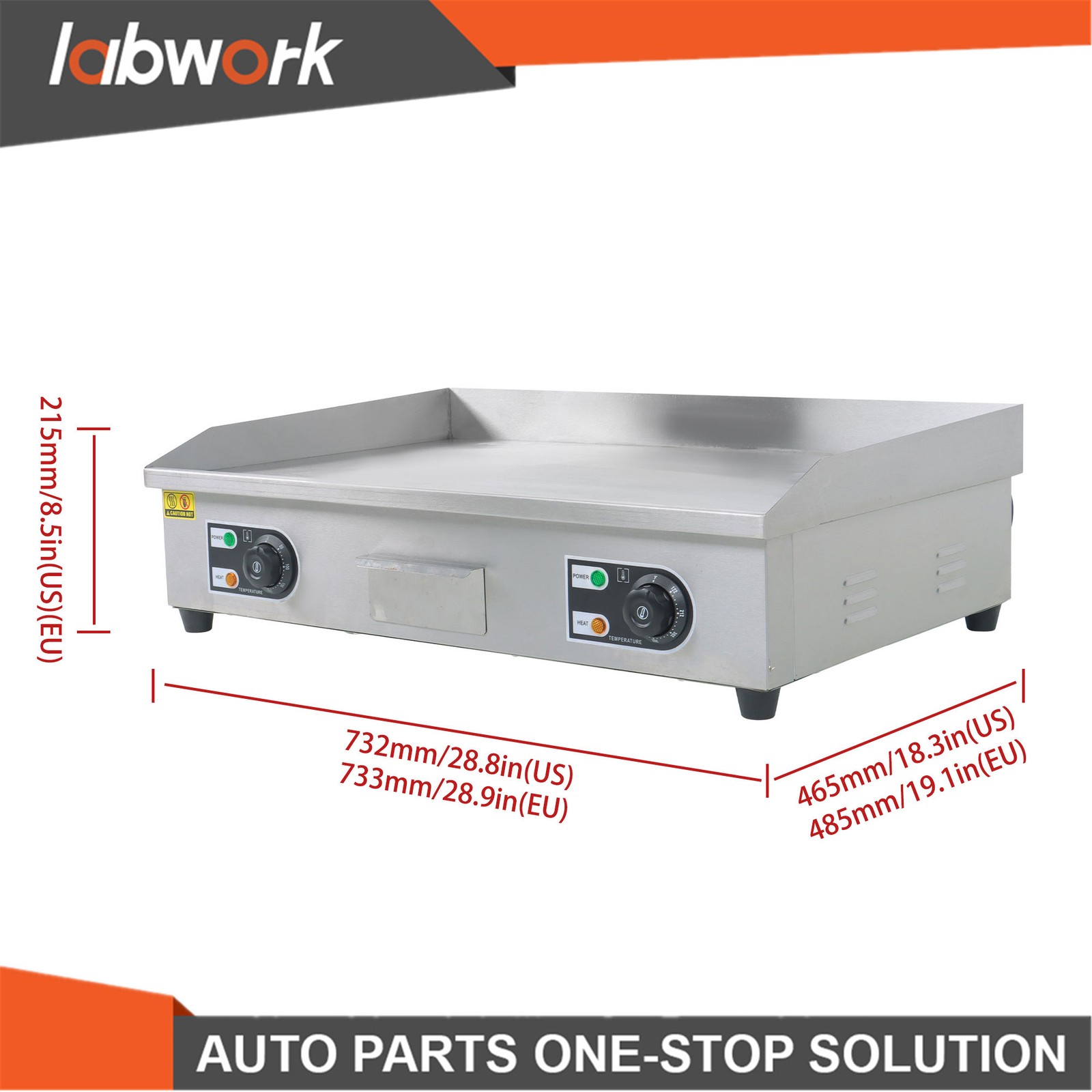 Labwork Commercial Electric Countertop Griddle Flat Top Grill Hot Plate 30"