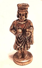 Pièce d'échecs en étain - Évêque argenté 2,5" de haut