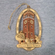 Miller Bell Tower Xmas Ornament Etched Brass Chautauqua Institution College