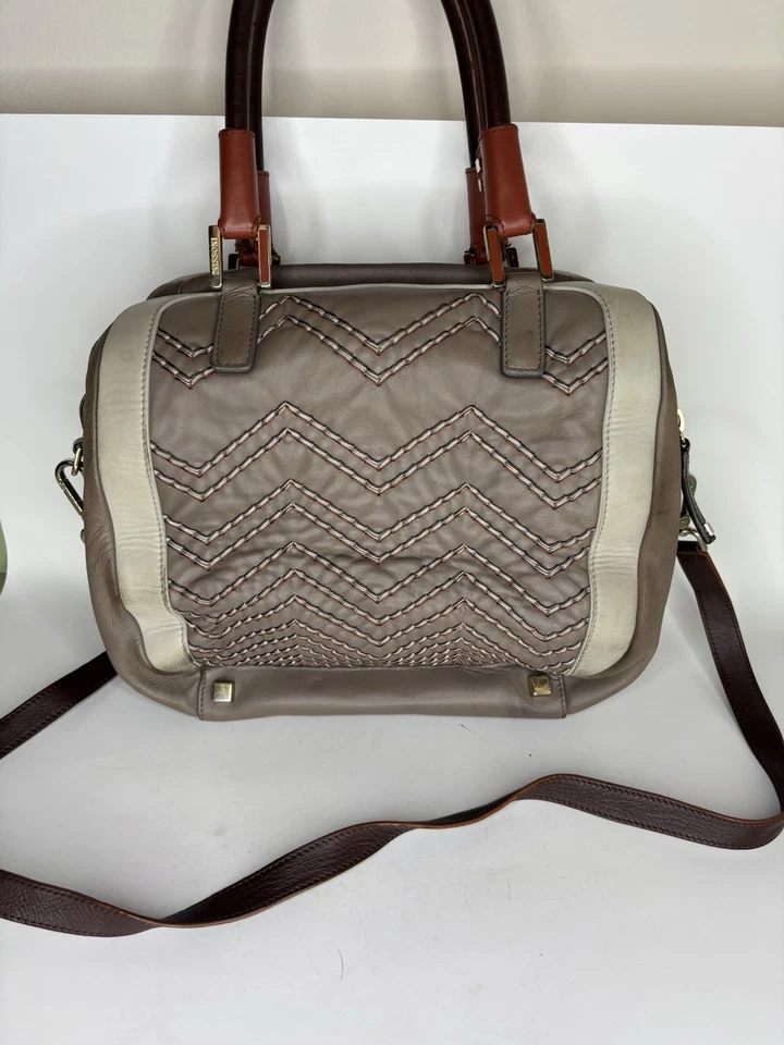 Bolso Bandolera Missoni Cuero Marrón Gris Cartera Foto 2 de 4