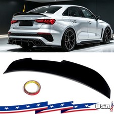 Highkick Psm Style Gloss Black Trunk Spoiler For 2022-2026 Audi A3 S3 Rs3 Sedan Highkick Psm Style Gloss Black Trunk Spoiler For 2022-2026 Audi A3 S3 Rs3 Sedan