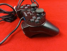 Sony PS2 BLACK Wired Controller OEM DualShock PlayStation 2 Tested