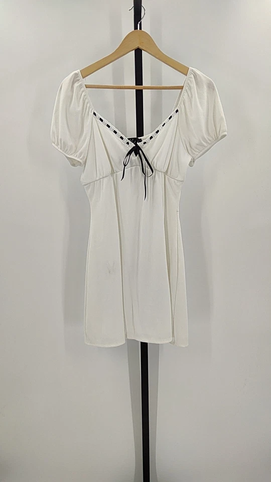 Lulus Women Basic Sleeved Dress White XL