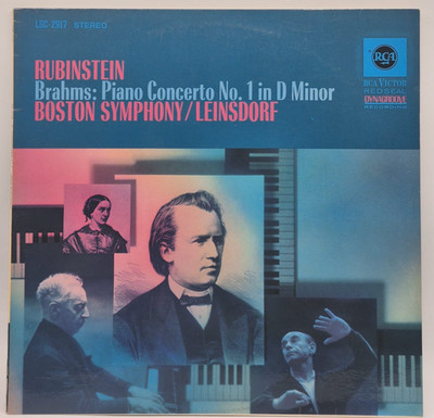 LP - Rubinstein - Brahms: Piano Concerto No. 1 - Boston Symphony