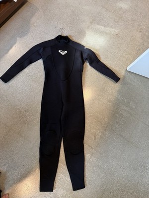 ROXY Women's 3/2 Full Wetsuit Size 10 Black Back Zip MPN ARJW103075