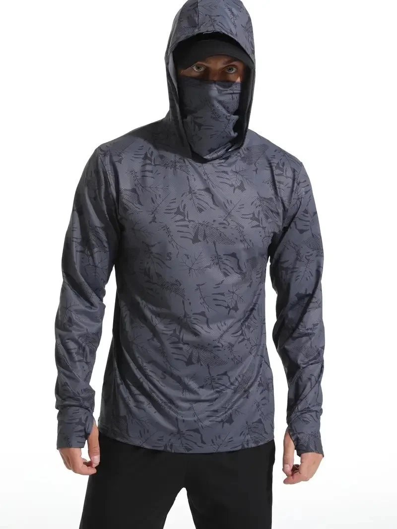 Fishing Shirt Hooded Men Fishing Clothes Outdoor Mask Hoodie Sun Uv Protection
Opens in a new window
