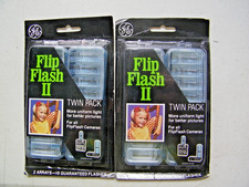 2 GE Flip Flash II Twin Packs Total of 32 Flashes For All Flip Flash Cameras