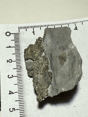 Pyrit auf Mergel, aus BRD, Mineralien No° 116/B45