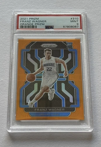 2021-22 Panini Prizm Franz Wagner Rookie /49 Orange RC #310 PSA 9