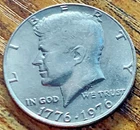 1776-1976 No Mint Mark Kennedy Half Dollar   Bicentennial