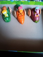 Vintage 1988 McDonald's Fraggle Rock Complete Set of 3 Figures/Cars