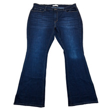 Levi Strauss Signature Women's Dark Blue Mid Rise Bootcut Jeans Size 20M