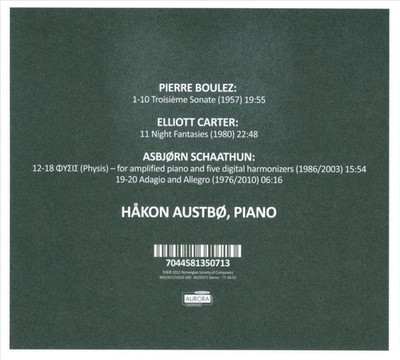 WANTED: BOULEZ, CARTER, SCHAATHUN NEW CD