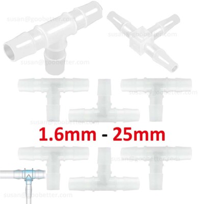 Schlauchverbinder PP 1.6 mm bis 25 mm Kunststoff Verbinder verschiedene Mengen