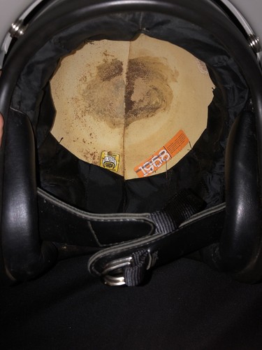 Bell magnum Racing Motorcycle Helmet 7 1/2 size with bell Visor - Picture 6 of 8