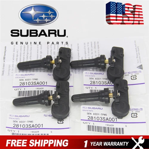 Set of 4 OEM TPMS Tire Pressure Sensors Kit 28103AJ00A 28103SA001 for Subaru WRX - Picture 1 of 6