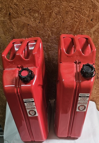 Midwest Can 5-Gal Metal Gas Can w/ Spout (2 Pack)