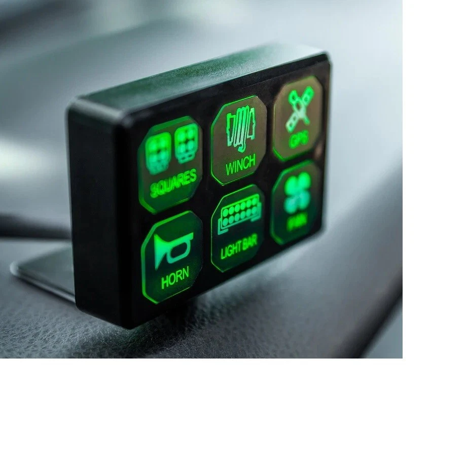 Panel de interruptor de 6 velocidades Sistema de relé de barra de luz LED para Jeep Wrangler JK TJ Foto 4 de 4