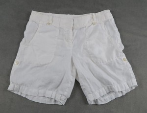 J Crew Womens Linen Shorts Size 2 White Casual Walking Shorts