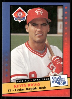 1992 Team Issue Cedar Rapids Reds KEVIN RIGGS RC REDS EAST CAROLINA UNIV