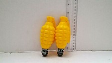 VINTAGE CAPGUN TOY 1970S YELLOW PLASTIC CAP GRENADE RARE LOT OF 2 