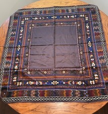 Golden Camel 100 Silk Scarf Hand Rolled Hand Painted 32"