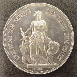 Suisse Tir Federal De Berne En Argent 5 Francs 1885 Ebay