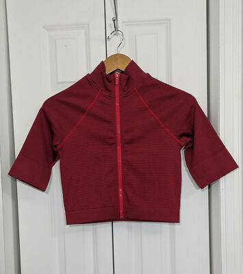 Fabletics NWT Women's Size Medium Jenny Seamless Jacket Full Zip Red