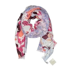 14th & Union Floral Print Lightweight Fringe Scarf NWT Soft & Feminine