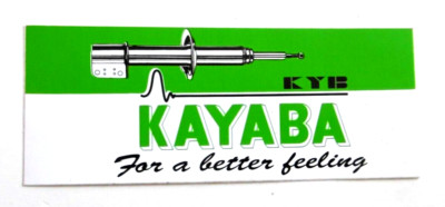 Werbe-Aufkleber KYB Kayaba Stossdämpfer Autoteile Tokio Japan 80er Oldtimer 12x5