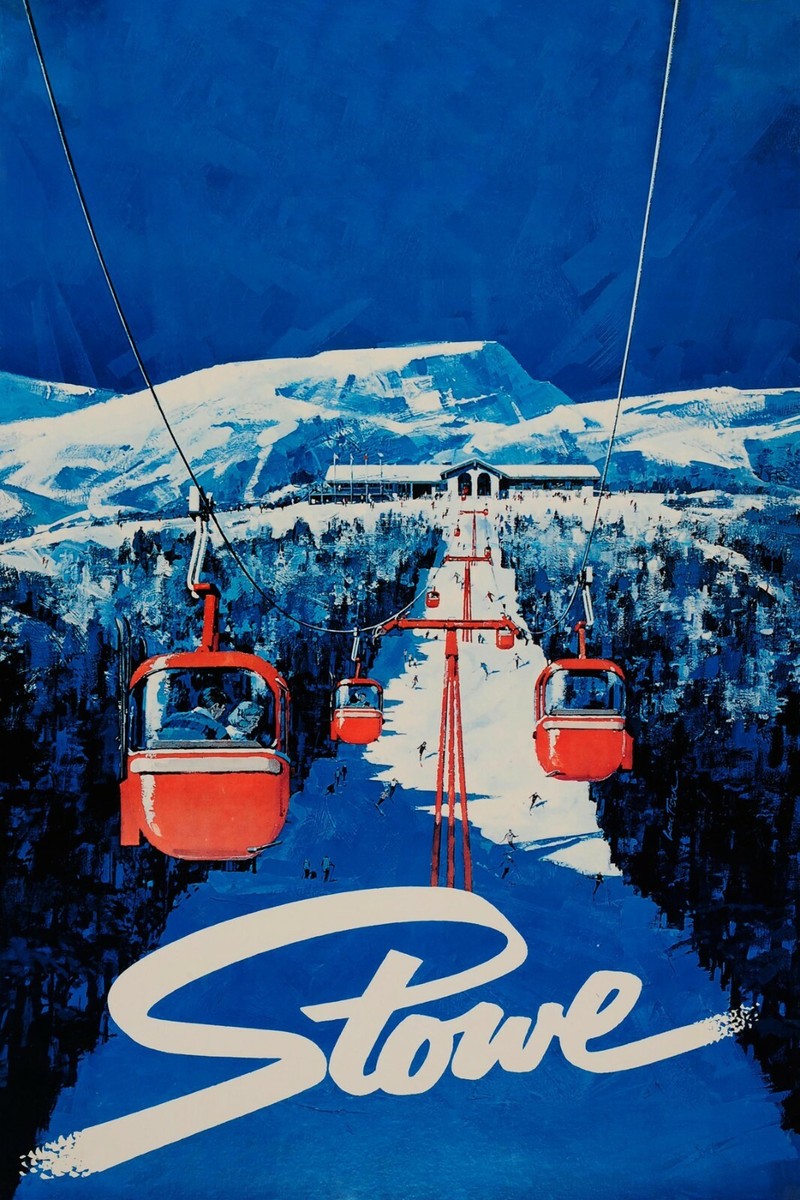 Stowe Vintage Ski Poster | eBay