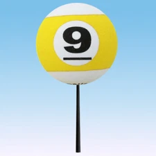 Cool Billiards Pool 9 Nine Ball Car, Truck Antenna Ball Topper (New) (Rare)