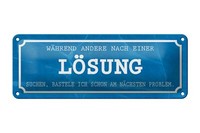 Blechschild Spruch 27X10 Cm WäHrend Andere LöSung Suchen Deko Schild Tin Sign