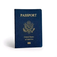 US passport imitation. American passport Simulation. Blank Passport props.