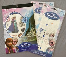 Disney Frozen Temporary Jewelry Tattoos Set Of 3 ANNA ELSA OLAF Party Favor NEW