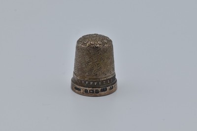 Silber Fingerhut Edwardian Sterlingsilber 1902 Sheffield Goldsmiths Co.