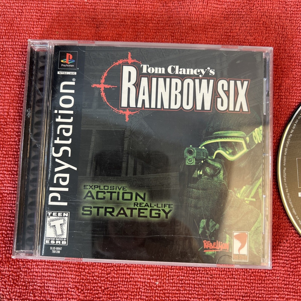 Jeu Tom Clancy's Rainbow Six PS1 - Version PAL FR Black Label - Complet Avec Boîte Et Notice - Très Bon état