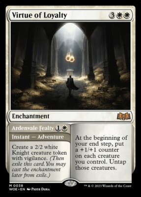 [1x] Virtue of Loyalty // Ardenvale Fealty - Foil Near Mint, English Wilds of El