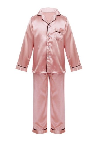 Renvena Kids Pajamas Set Long Sleeves Button Down Top W/Pant Sleepwear Size 16 - Picture 4 of 7