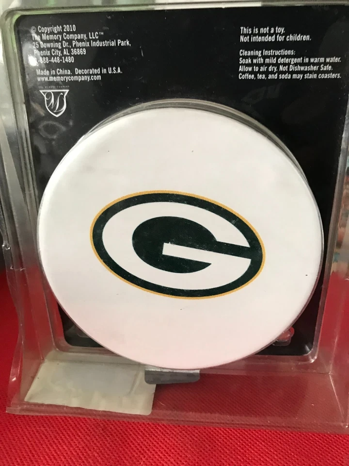 GREEN BAY  4 Pack Ceramic Decorative Coasters 2010 - See Desc B802 - Image 4 of 4