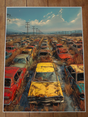 Dystopian Hellscape Destroyed Environment Poster 18x24in