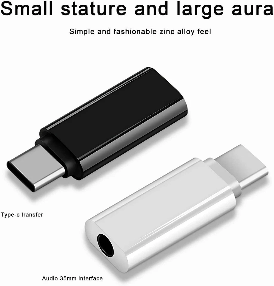 Paquete de 2 puertos adaptadores USB-C tipo C a conector de audio auxiliar de 3,5 mm auriculares coche Foto 2 de 4