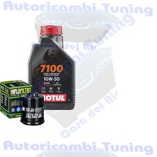 Kit Tagliando Olio Motul 7100 10W50 + Filtro Per Piaggio 125 X7 X7 Evo�2008>2012