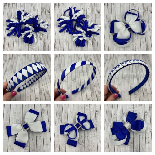 Cobalt and White School Hair Accessories - Picture 1 of 63