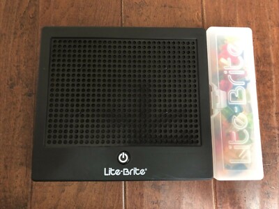 Lite Brite Create With Light 2016 Fun Shaped Pegs Removable Storage Tray EUC