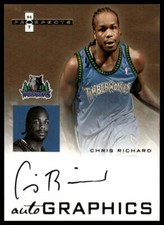2007-08 Fleer Hot Prospects #AU-CRa Chris Richard Autographics Black Ink