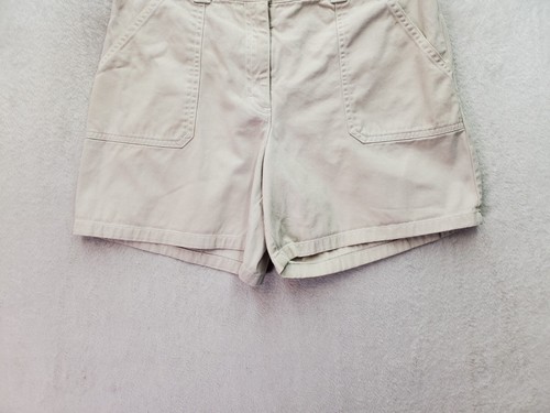 Talbots Chino Shorts Girls Size 16 Tan Solid 100% Cotton Slash Pocket Flat Front - Picture 3 of 6