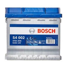 S4002 S4 012 Car Battery 12V 52Ah 470cca L207 x W175 x H190 0/1 B3 4 Year Bosch