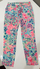 Lilly Pulitzer Alina Pant Women Size 2 Serene Blue Gypsea print Viscose